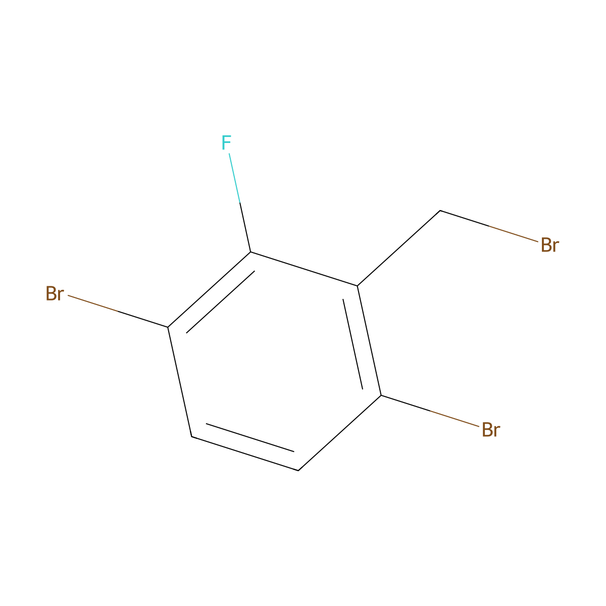 3,6-Dibromo-2-fluorobenzyl bromide molecular structure, CAS 1803817-12-0