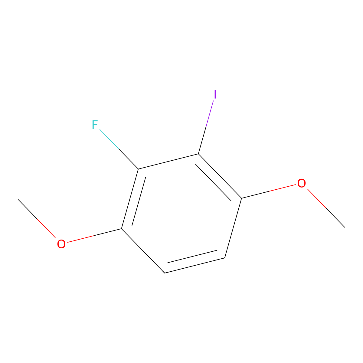 2-Fluoro-3-iodo-1,4-dimethoxybenzene molecular structure, CAS 1803817-46-0