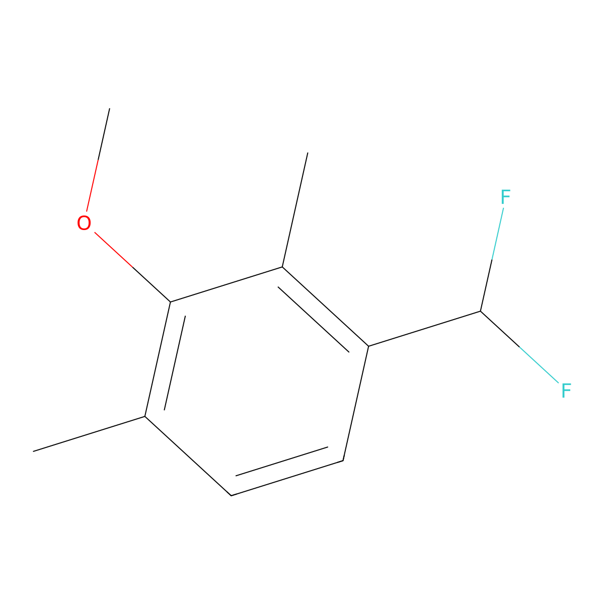 3-Difluoromethyl-2,6-dimethylanisole molecular structure, CAS 1803817-60-8