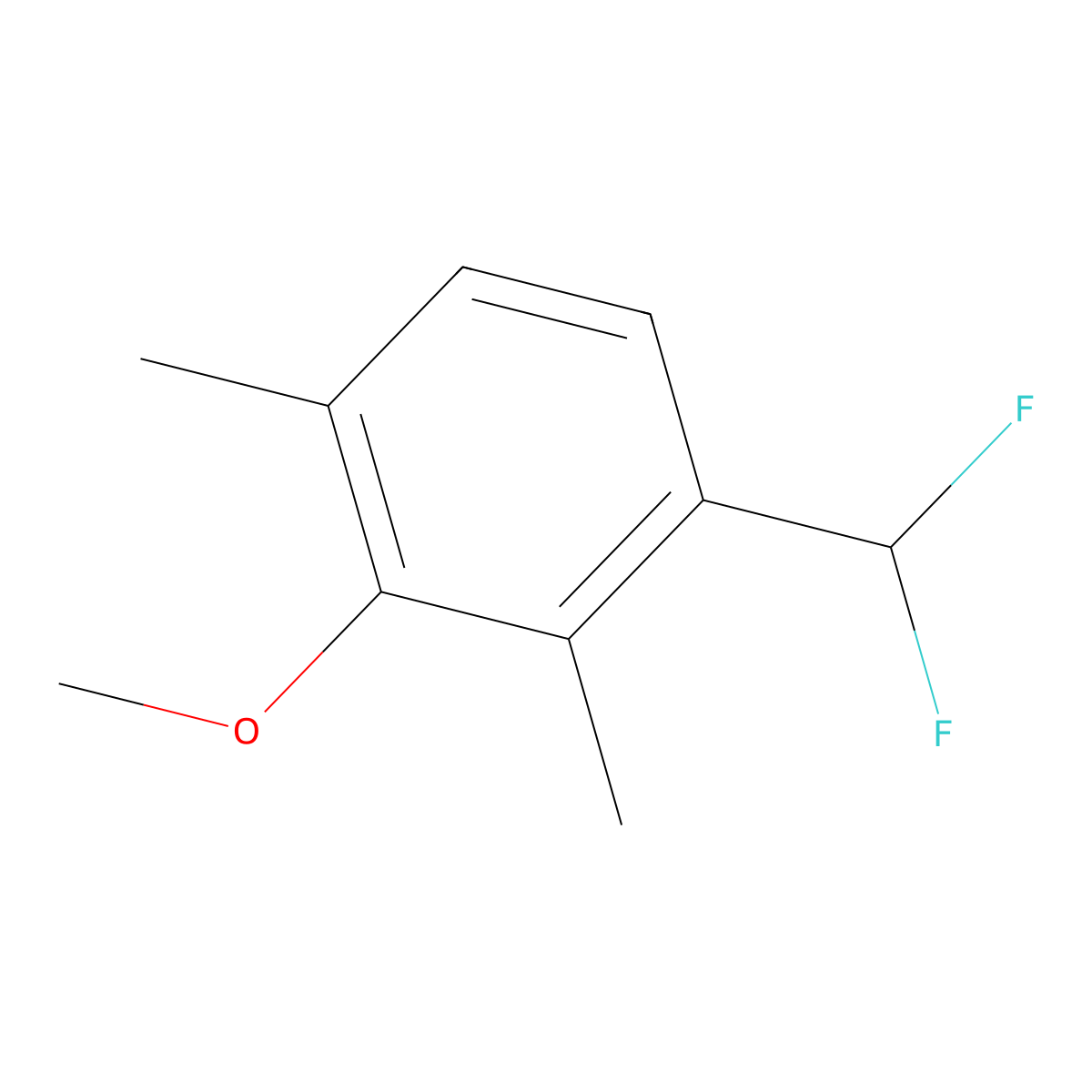 3-Difluoromethyl-2,6-dimethylanisole molecular structure, CAS 1803817-60-8
