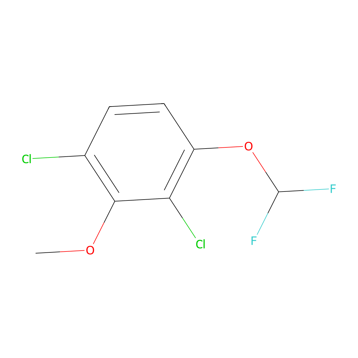 2,6-Dichloro-3-(difluoromethoxy)anisole molecular structure, CAS 1803817-64-2