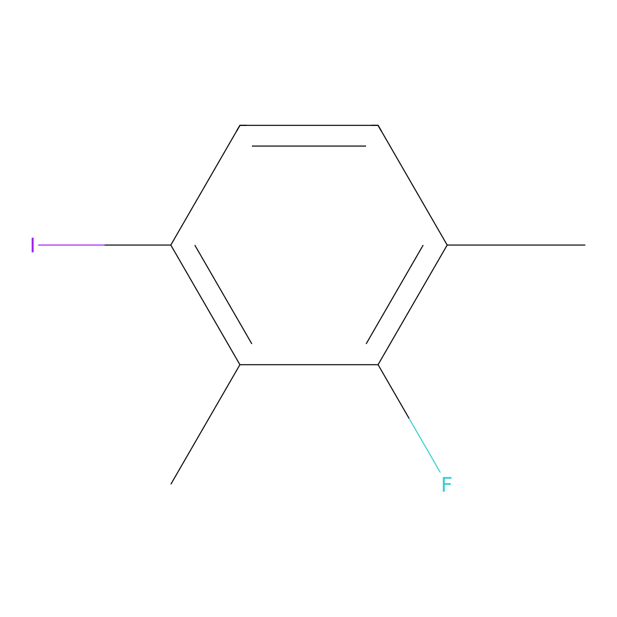Benzene, 2-fluoro-4-iodo-1,3-dimethyl- molecular structure, CAS 1803817-87-9