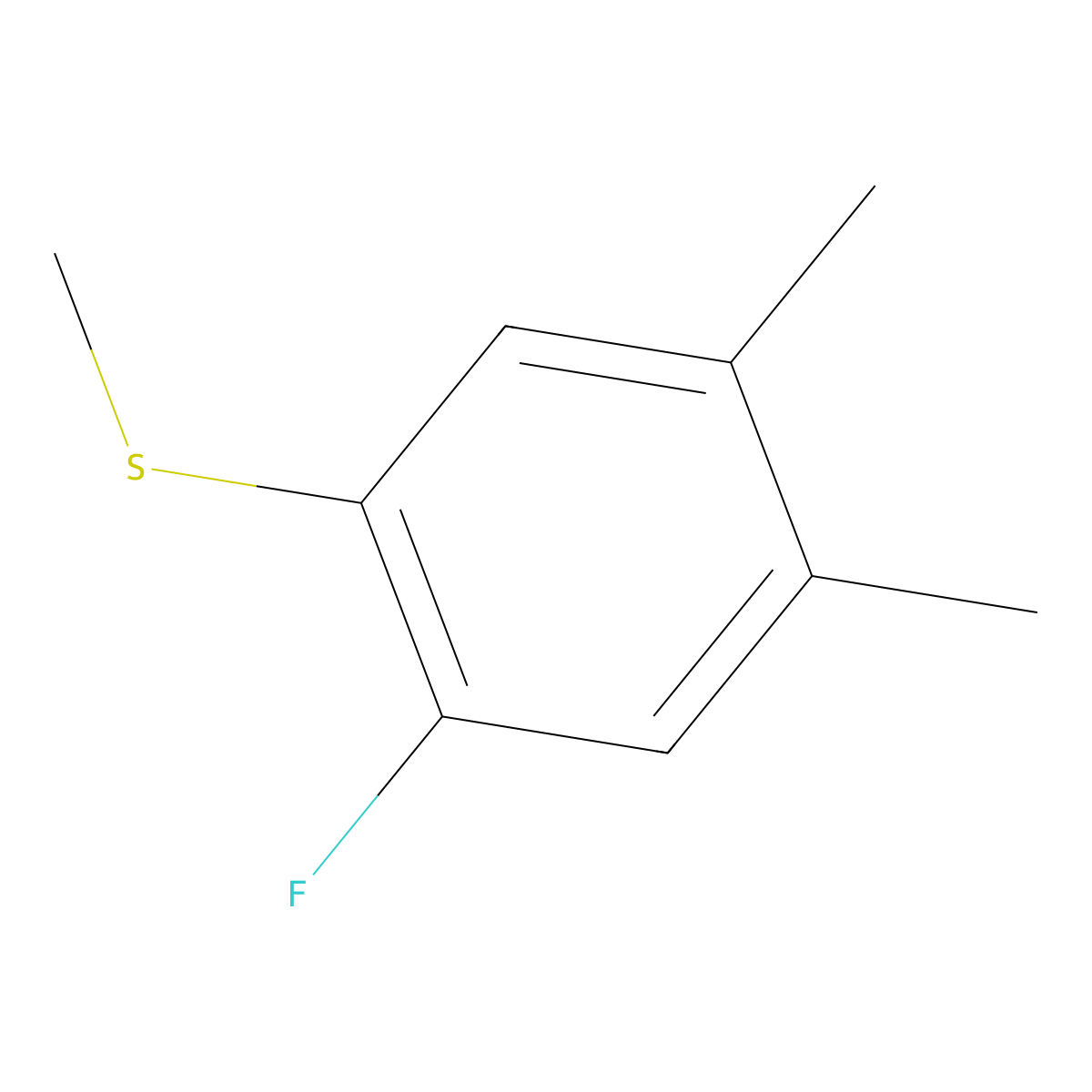 (2-Fluoro-4,5-dimethylphenyl)(methyl)sulfane molecular structure, CAS 1803819-32-0