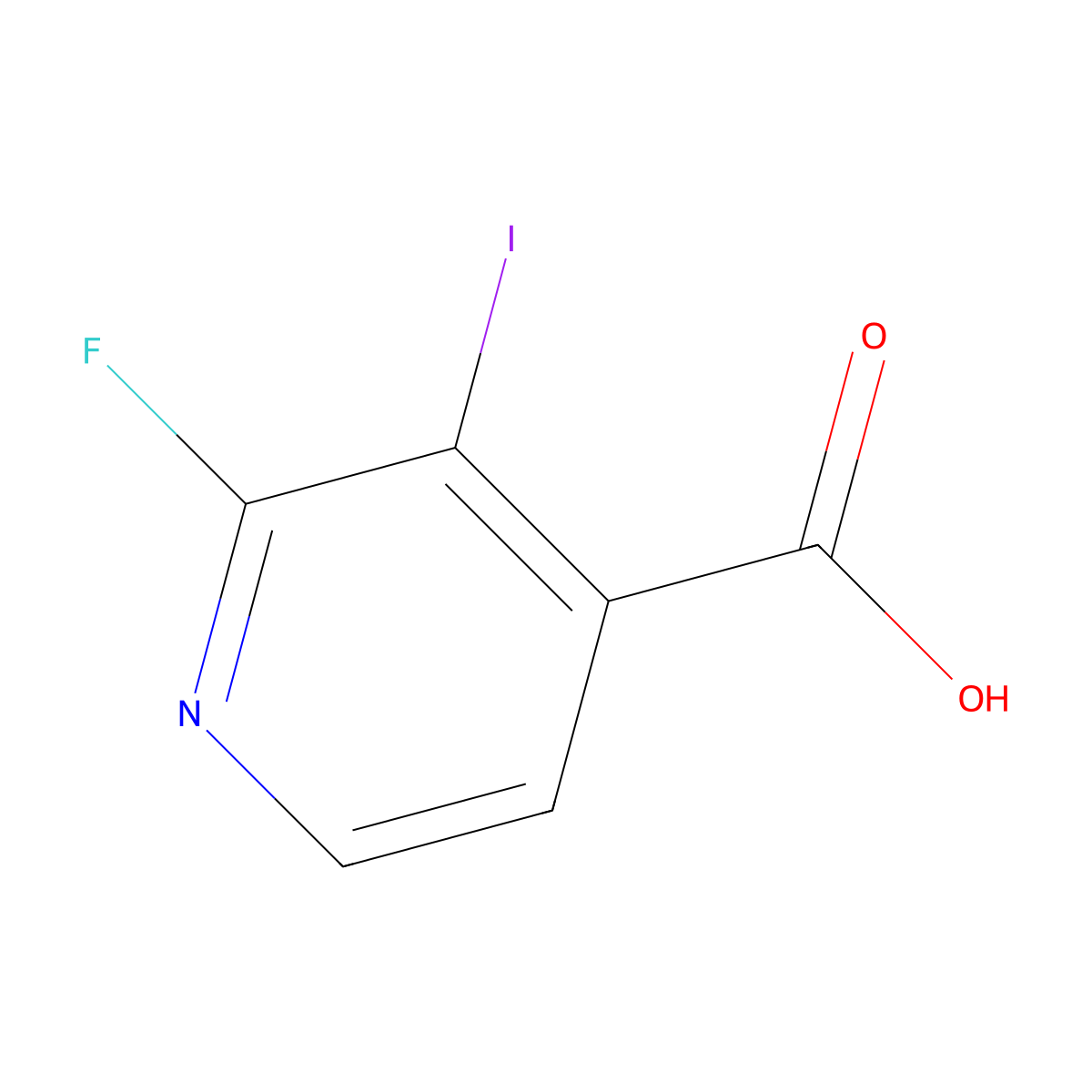 2-Fluoro-3-iodopyridine-4-carboxylic acid molecular structure, CAS 1803819-34-2