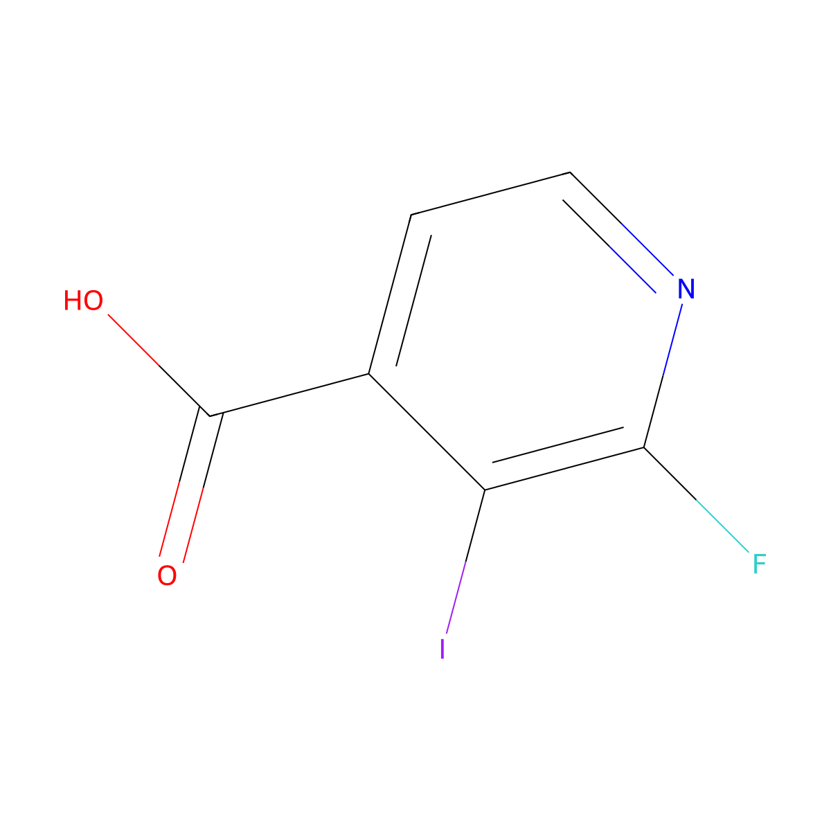 2-Fluoro-3-iodopyridine-4-carboxylic acid molecular structure, CAS 1803819-34-2