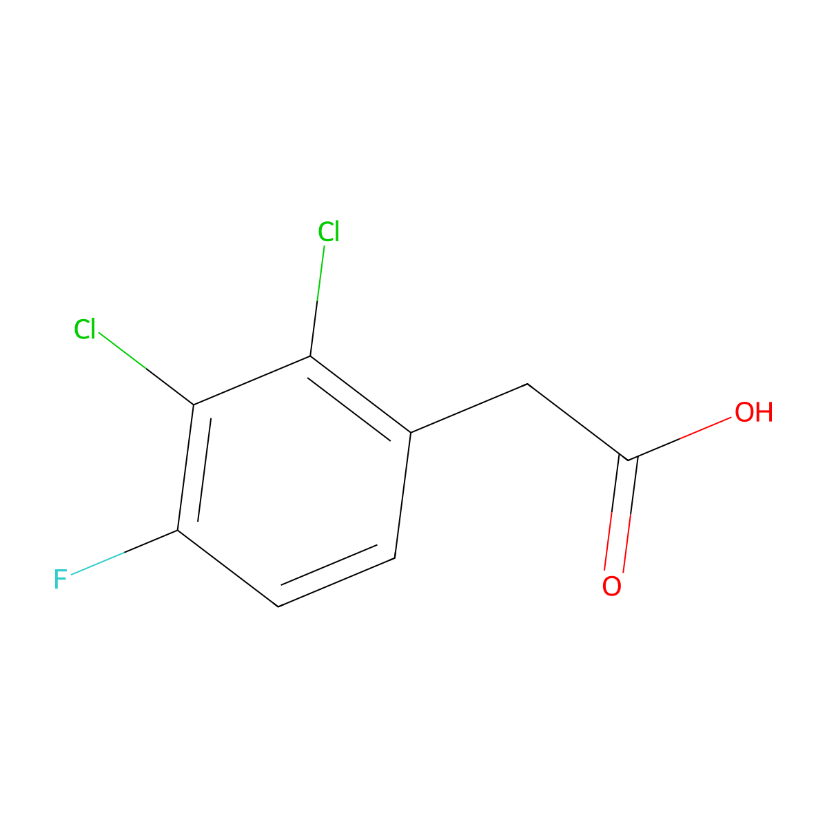 2-(2,3-Dichloro-4-fluorophenyl)acetic acid molecular structure, CAS 1803819-36-4