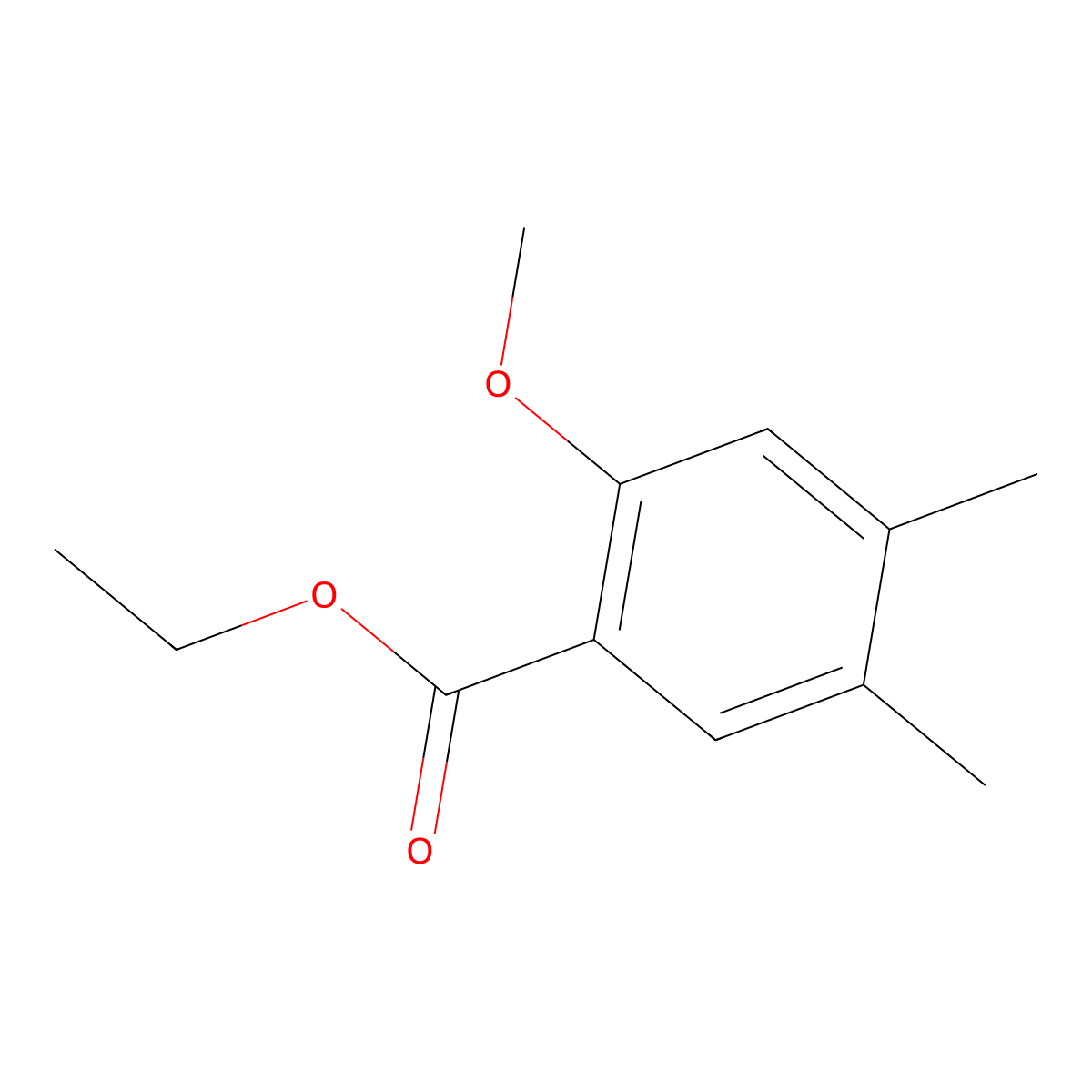 Ethyl 2-methoxy-4,5-dimethylbenzoate molecular structure, CAS 1803819-64-8
