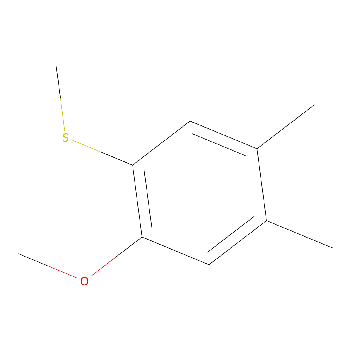 1-Methoxy-4,5-dimethyl-2-(methylthio)benzene molecular structure, CAS 1803820-08-7