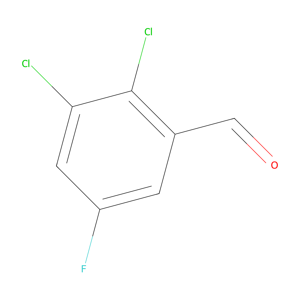 2,3-Dichloro-5-fluorobenzaldehyde molecular structure, CAS 1803820-37-2
