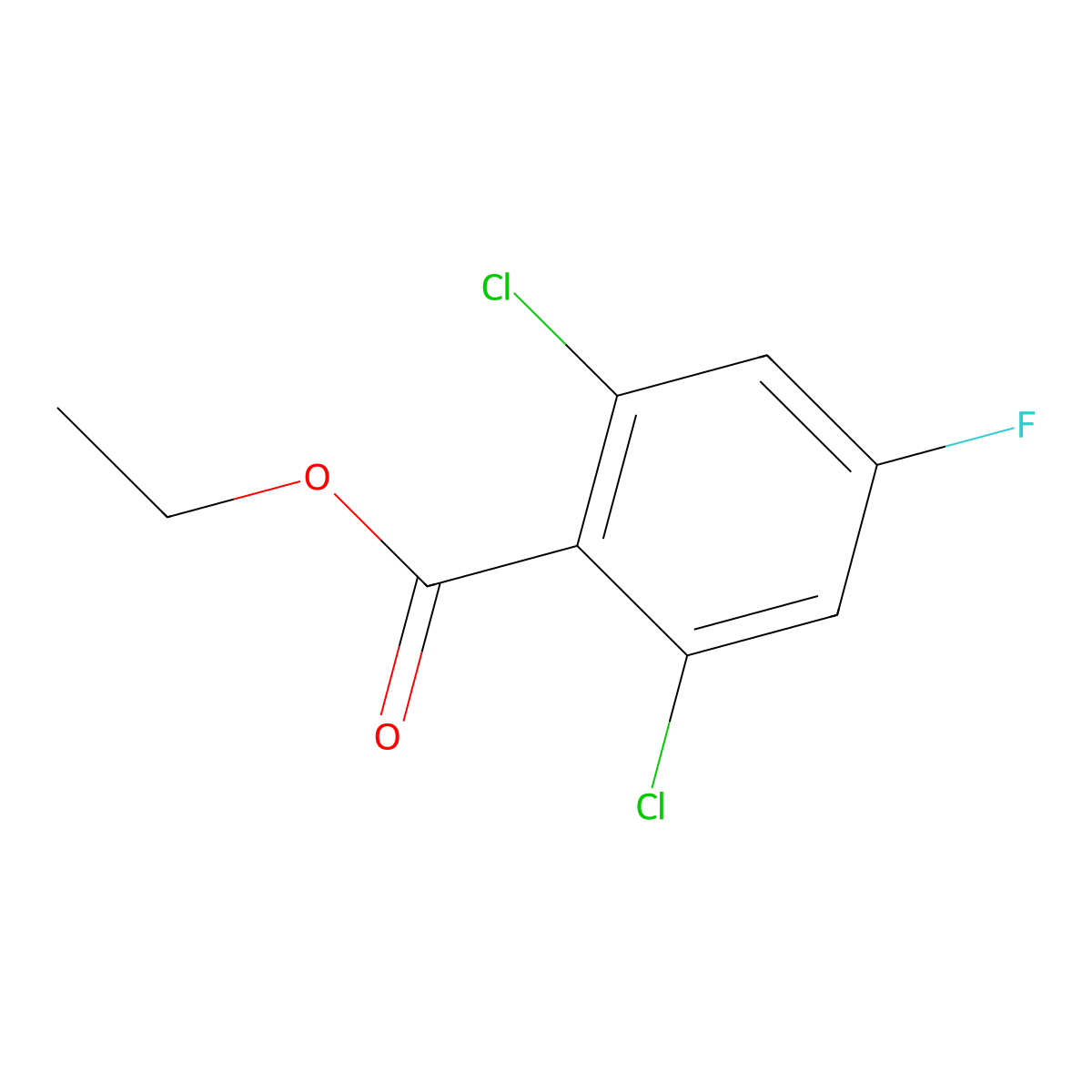 Ethyl 2,6-dichloro-4-fluorobenzoate molecular structure, CAS 1803820-65-6