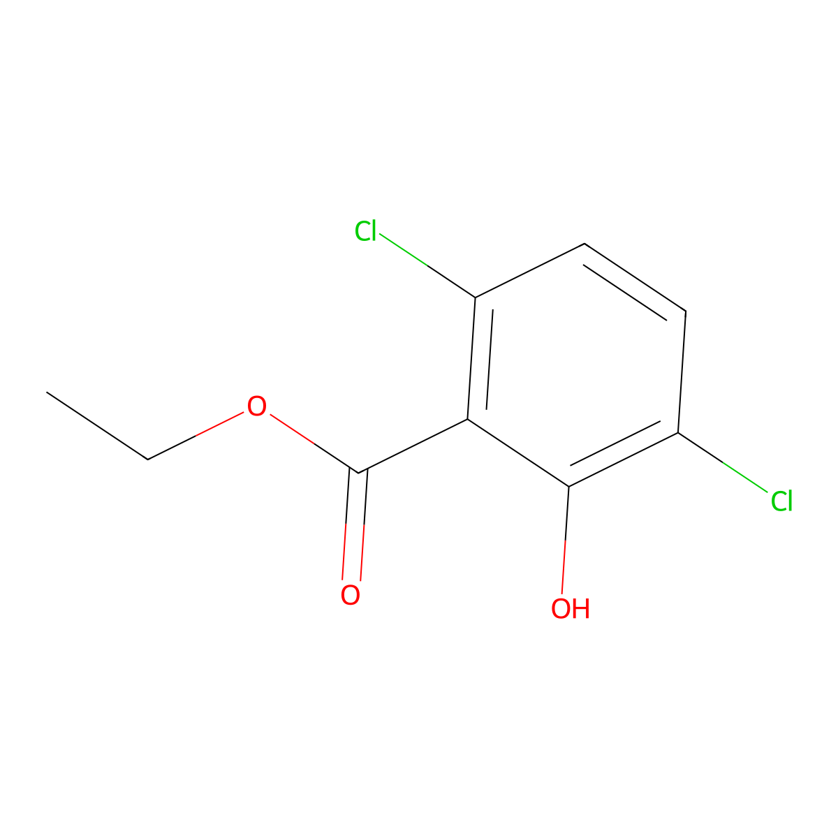 Ethyl 3,6-dichloro-2-hydroxybenzoate molecular structure, CAS 1803821-49-9