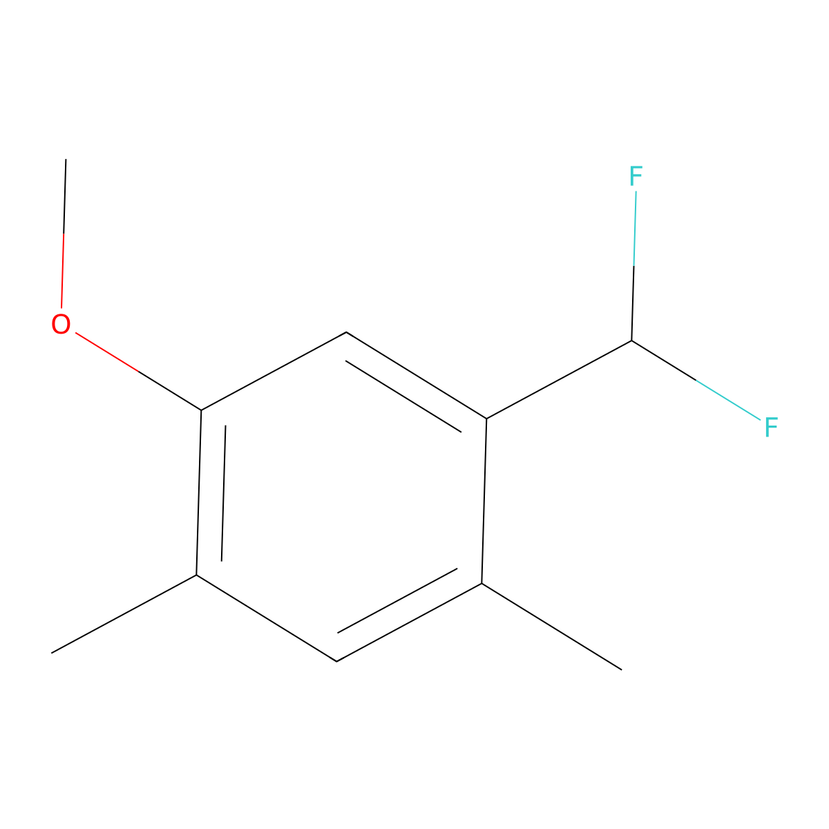 5-Difluoromethyl-2,4-dimethylanisole molecular structure, CAS 1803822-14-1