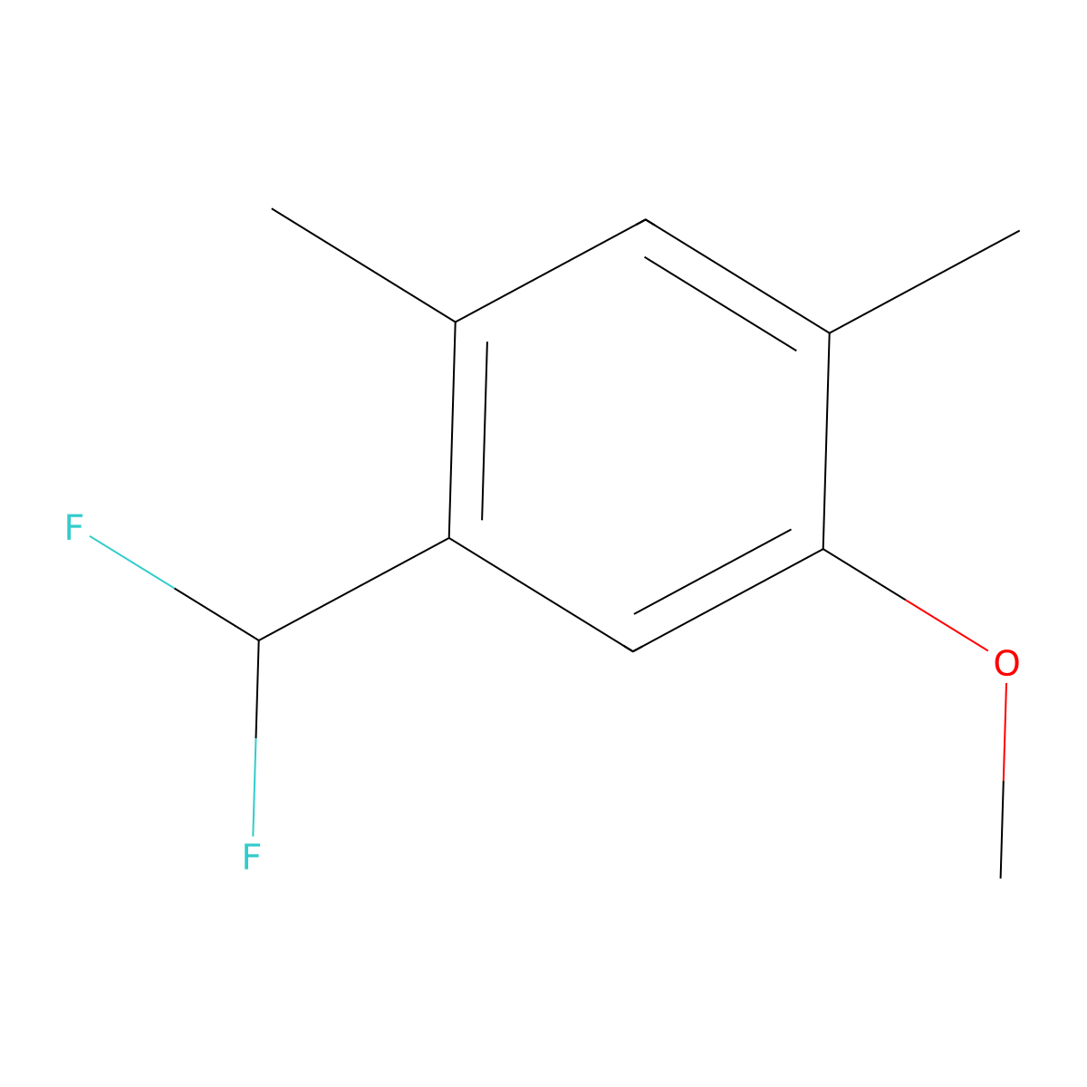5-Difluoromethyl-2,4-dimethylanisole molecular structure, CAS 1803822-14-1