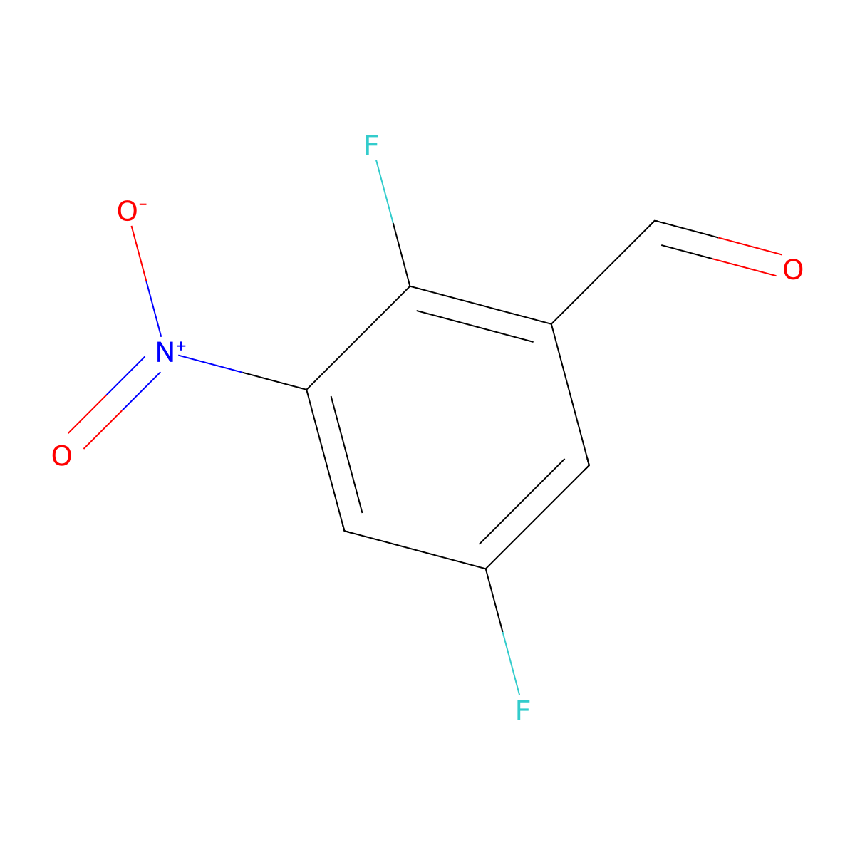 2,5-Difluoro-3-nitrobenzaldehyde molecular structure, CAS 1803824-20-5