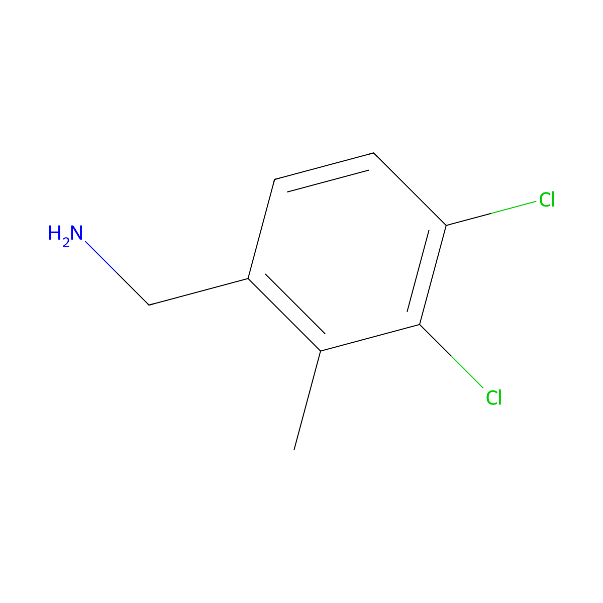 1-(3,4-Dichloro-2-methylphenyl)methanamine molecular structure, CAS 1803824-29-4