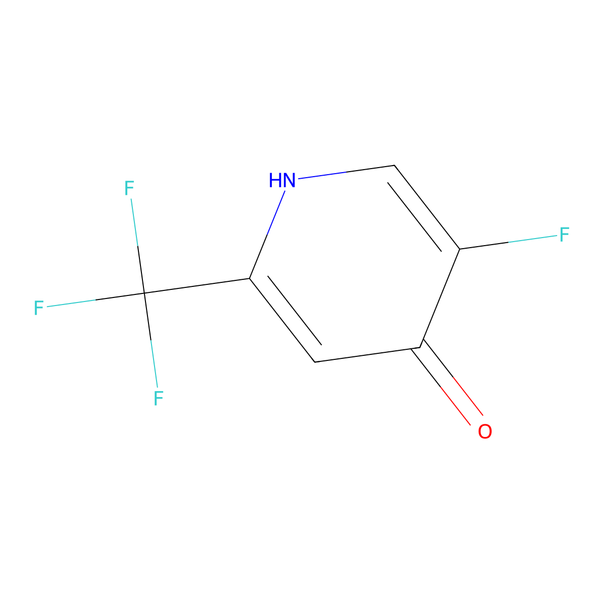 5-Fluoro-2-(trifluoromethyl)-4-pyridinol molecular structure, CAS 1803824-89-6
