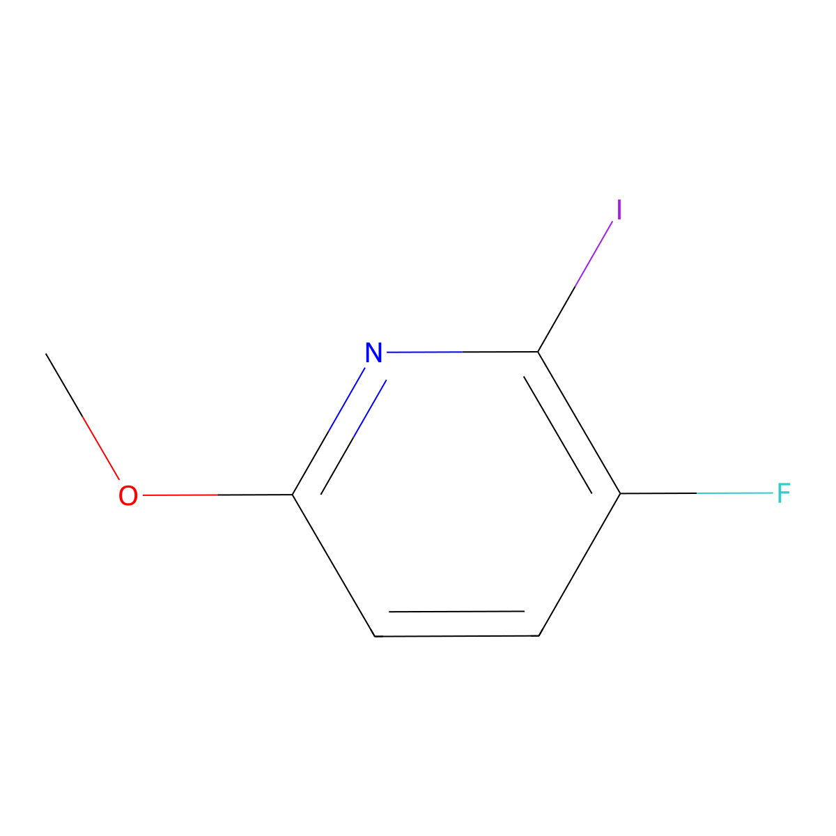 3-Fluoro-2-iodo-6-methoxypyridine molecular structure, CAS 1803825-07-1