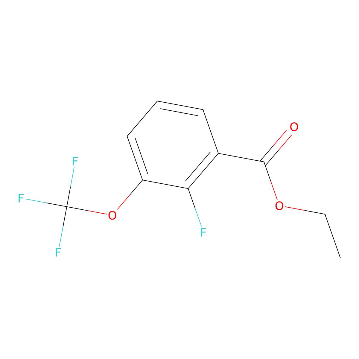 Ethyl 2-fluoro-3-(trifluoromethoxy)benzoate molecular structure, CAS 1803825-54-8