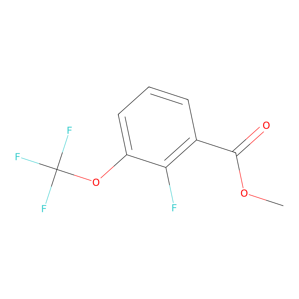 Methyl 2-fluoro-3-(trifluoromethoxy)benzoate molecular structure, CAS 1803825-64-0