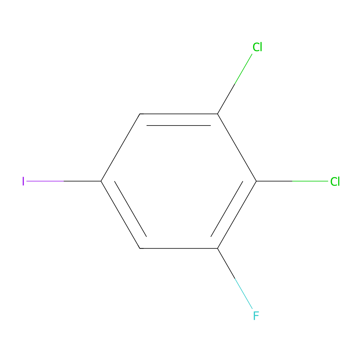 1,2-Dichloro-3-fluoro-5-iodobenzene molecular structure, CAS 1803827-04-4