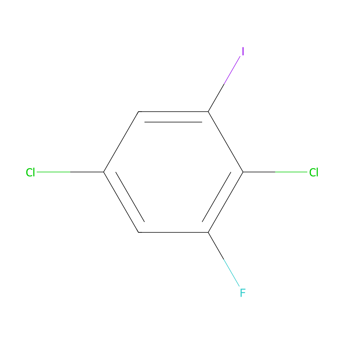 1,4-Dichloro-2-fluoro-6-iodobenzene molecular structure, CAS 1803827-11-3