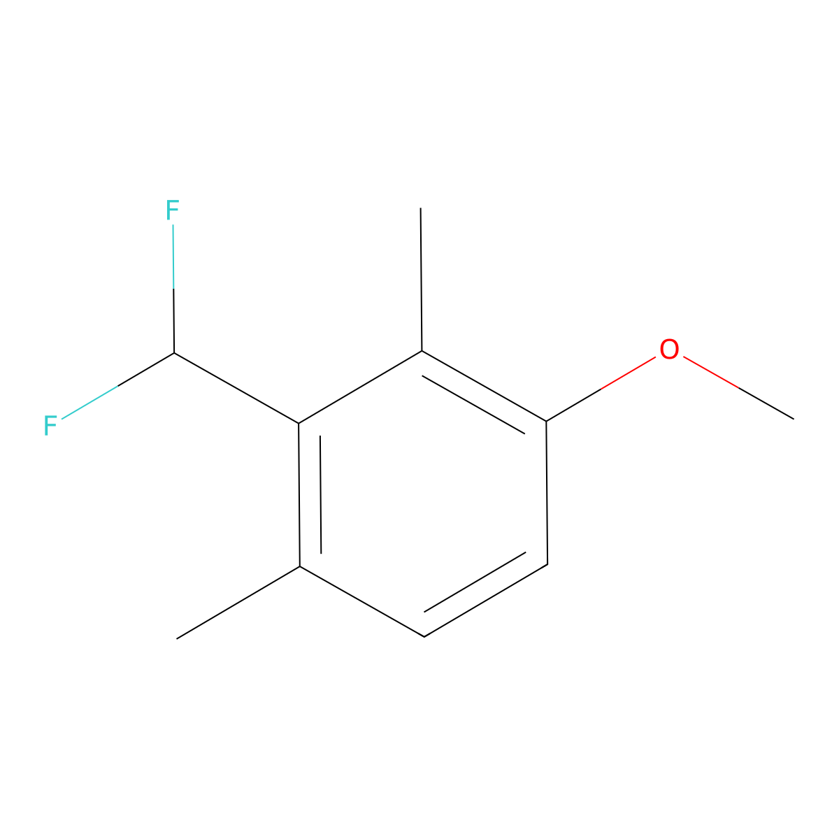 3-Difluoromethyl-2,4-dimethylanisole molecular structure, CAS 1803827-41-9