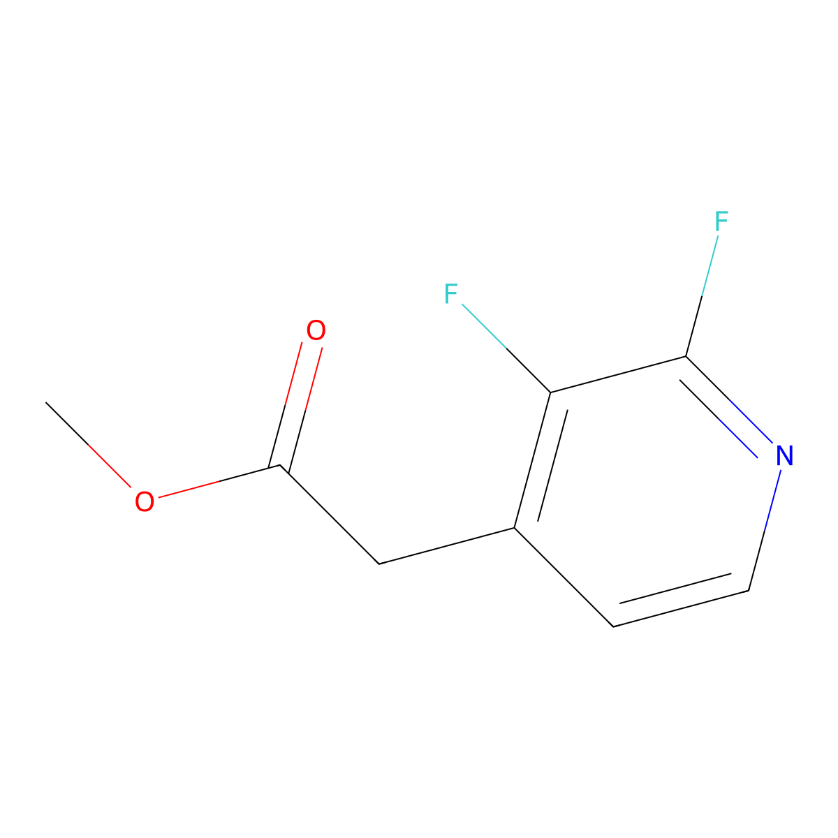 Methyl 2-(2,3-difluoropyridin-4-yl)acetate molecular structure, CAS 1803828-22-9