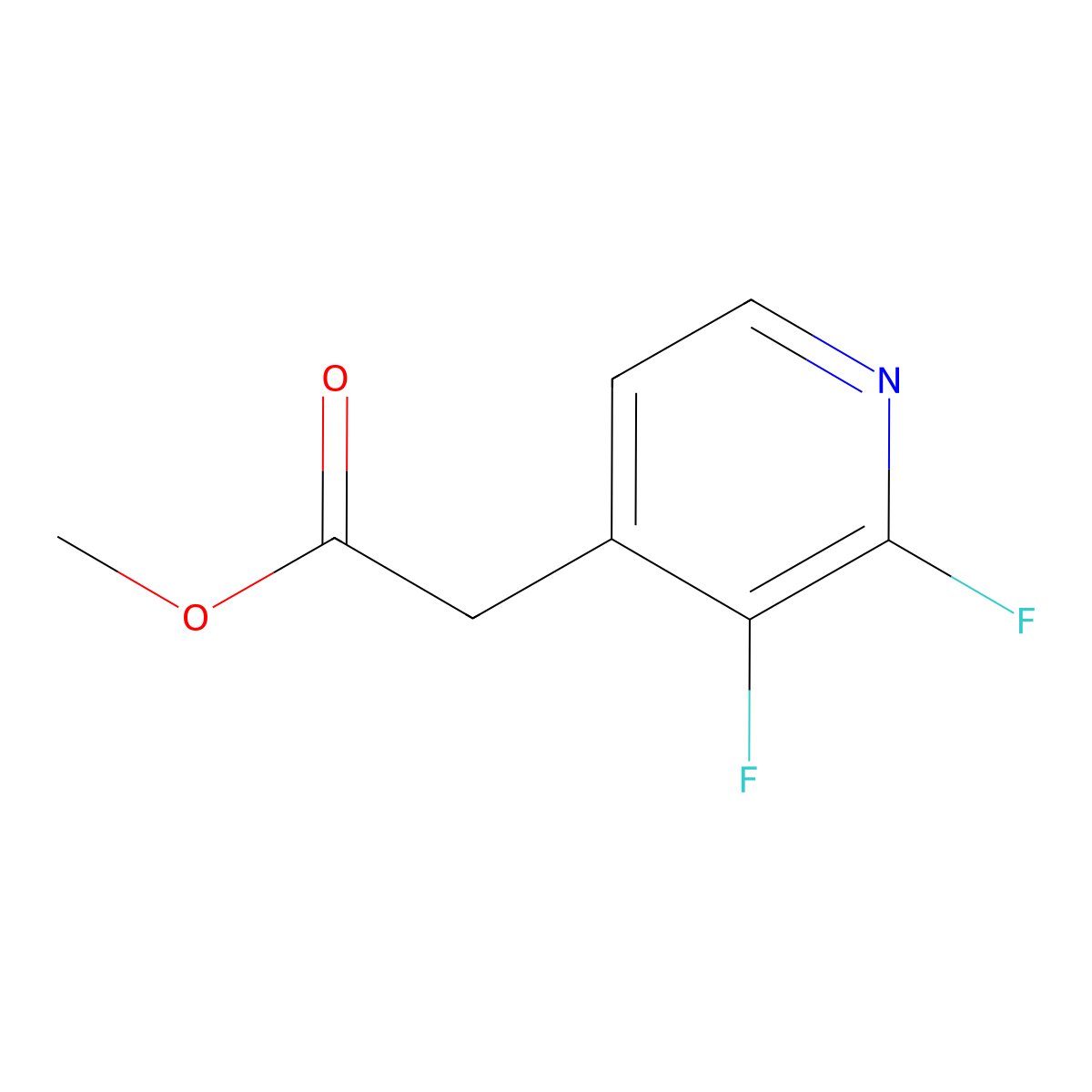 Methyl 2-(2,3-difluoropyridin-4-yl)acetate molecular structure, CAS 1803828-22-9