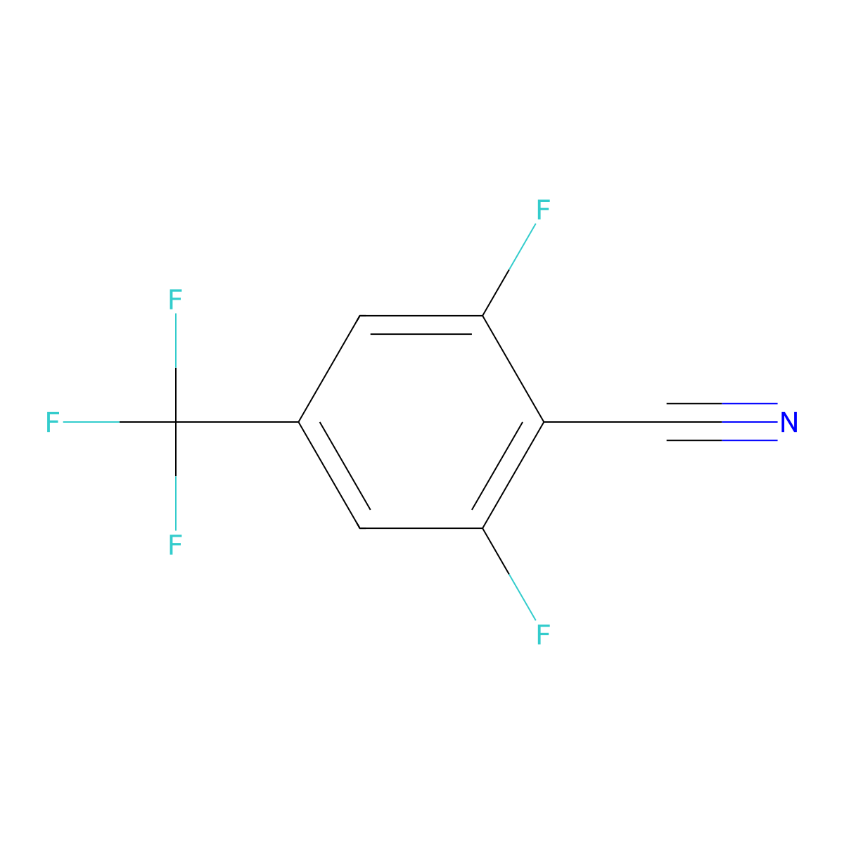 2,6-Difluoro-4-(trifluoromethyl)benzonitrile molecular structure, CAS 1803828-56-9