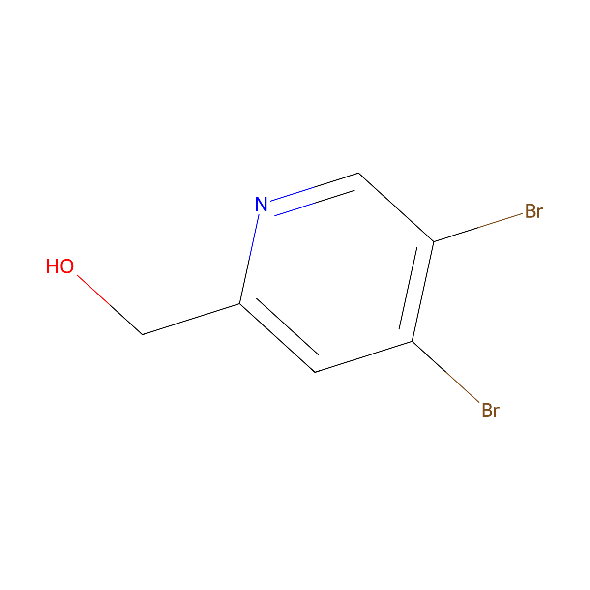 (4,5-Dibromopyridin-2-yl)methanol molecular structure, CAS 1803830-20-7