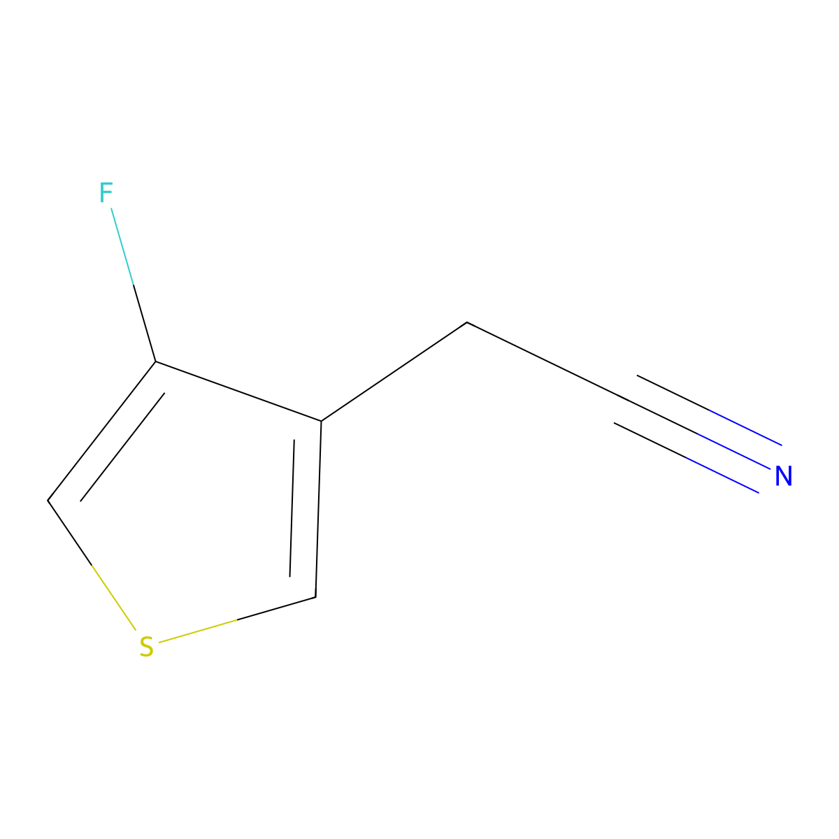 2-(4-Fluorothiophen-3-yl)acetonitrile molecular structure, CAS 1803830-62-7