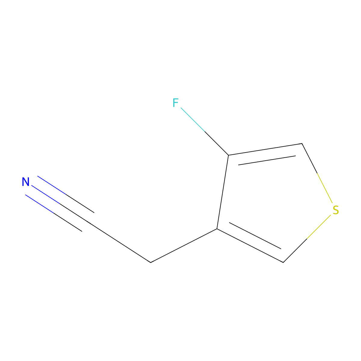 2-(4-Fluorothiophen-3-yl)acetonitrile molecular structure, CAS 1803830-62-7