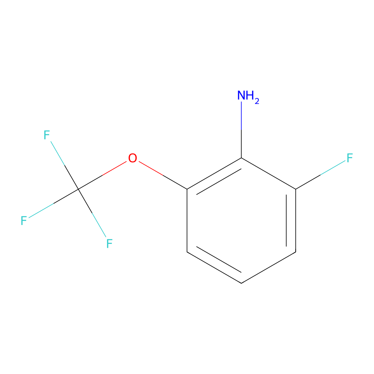 2-Fluoro-6-(trifluoromethoxy)aniline molecular structure, CAS 1803830-73-0