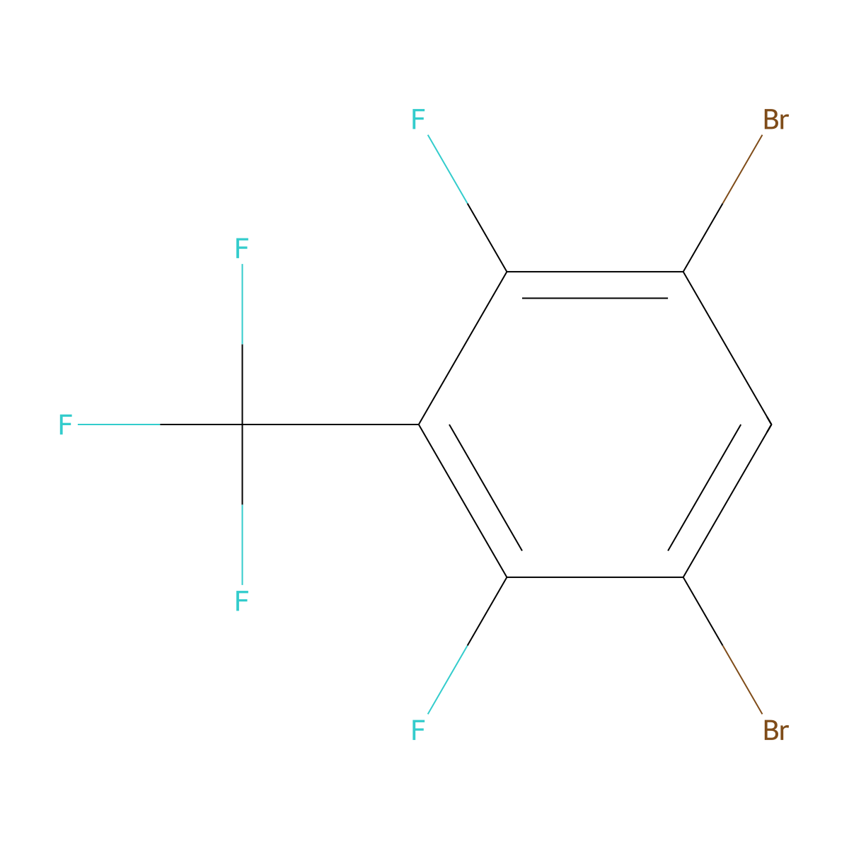1,5-Dibromo-2,4-difluoro-3-(trifluoromethyl)benzene molecular structure, CAS 1803830-79-6