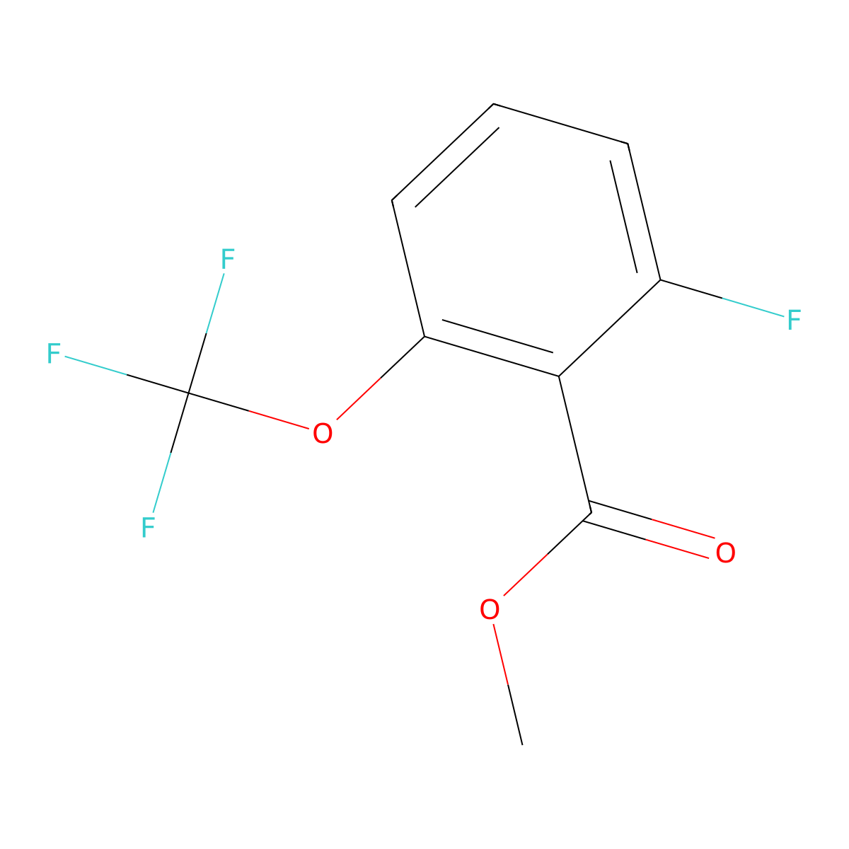 Methyl 2-fluoro-6-(trifluoromethoxy)benzoate molecular structure, CAS 1803831-03-9