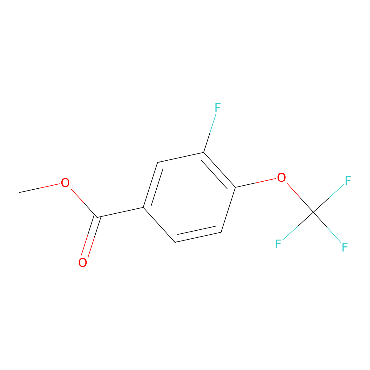 Methyl 3-fluoro-4-(trifluoromethoxy)benzoate molecular structure, CAS 1803831-09-5