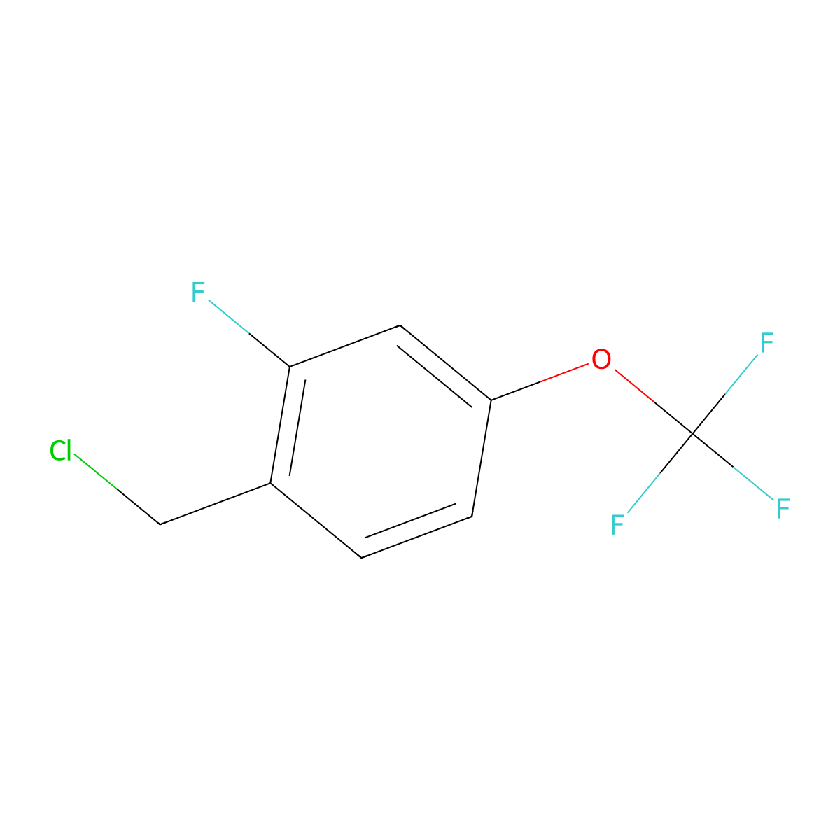 1-(Chloromethyl)-2-fluoro-4-(trifluoromethoxy)benzene molecular structure, CAS 1803831-20-0