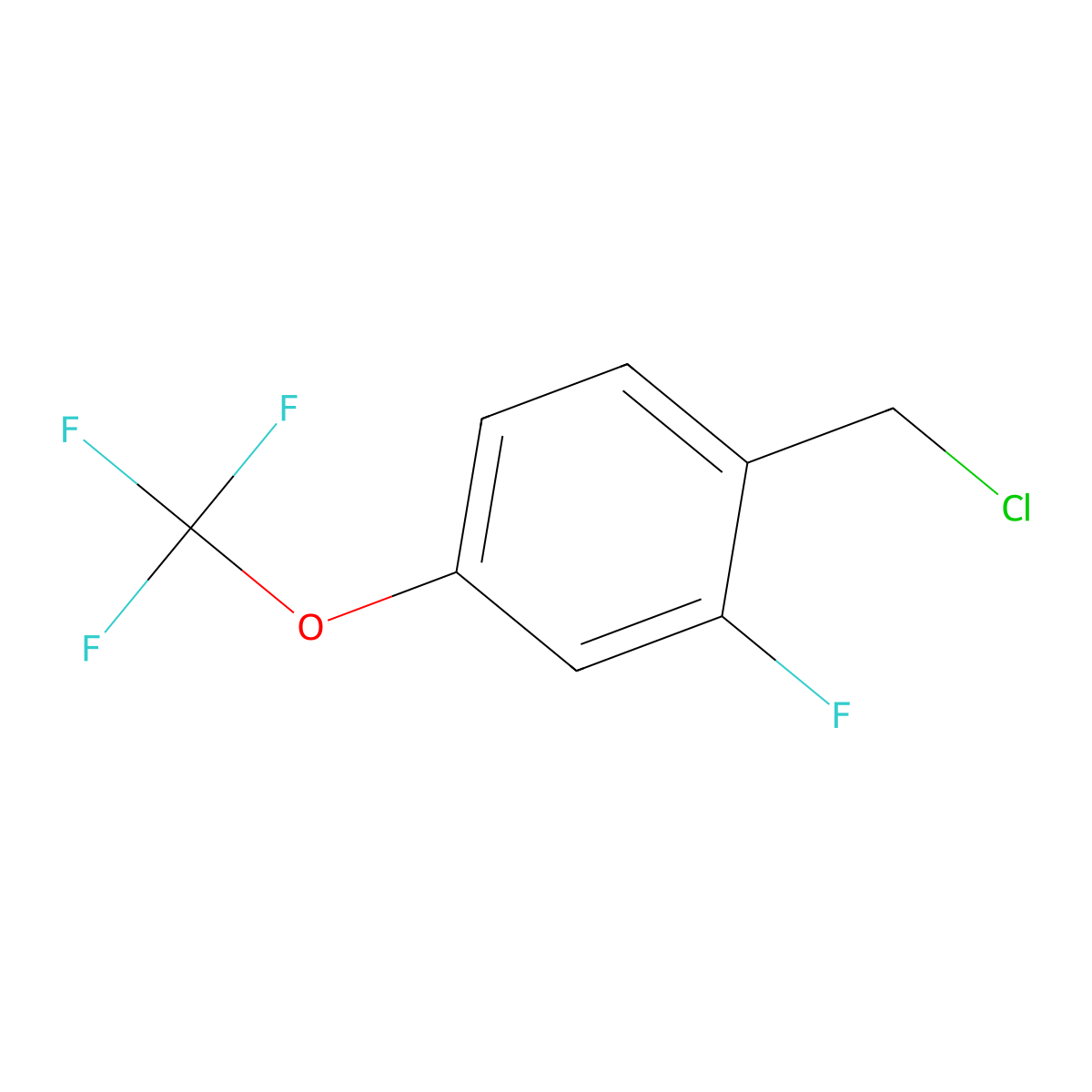 1-(Chloromethyl)-2-fluoro-4-(trifluoromethoxy)benzene molecular structure, CAS 1803831-20-0
