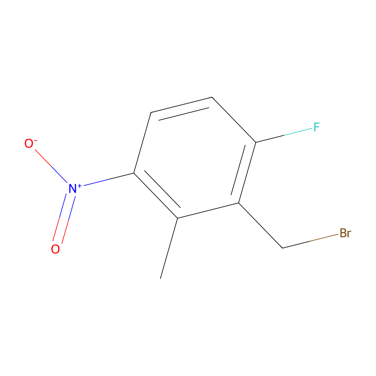 6-Fluoro-2-methyl-3-nitrobenzyl bromide molecular structure, CAS 1803833-39-7