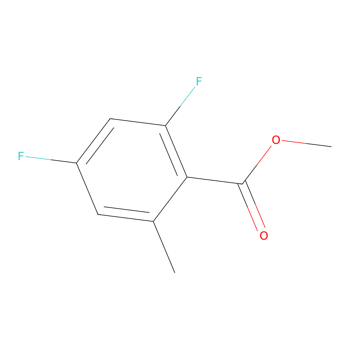 Methyl 2,4-difluoro-6-methylbenzoate molecular structure, CAS 1803833-41-1