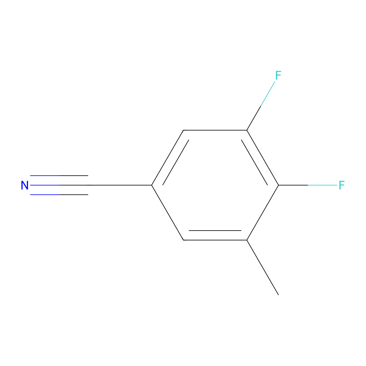 3,4-Difluoro-5-methylbenzonitrile molecular structure, CAS 1803833-51-3