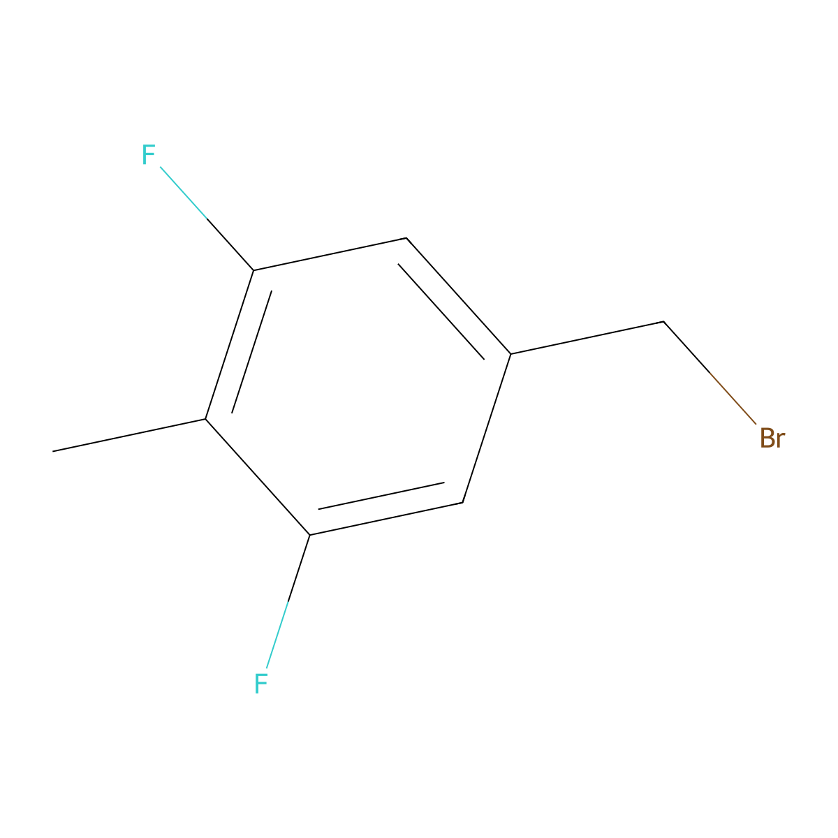 3,5-Difluoro-4-methylbenzyl bromide molecular structure, CAS 1803833-70-6