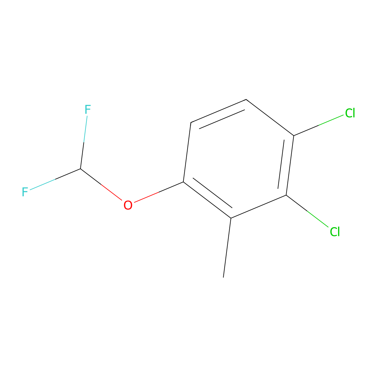 1,2-Dichloro-4-(difluoromethoxy)-3-methylbenzene molecular structure, CAS 1803833-82-0