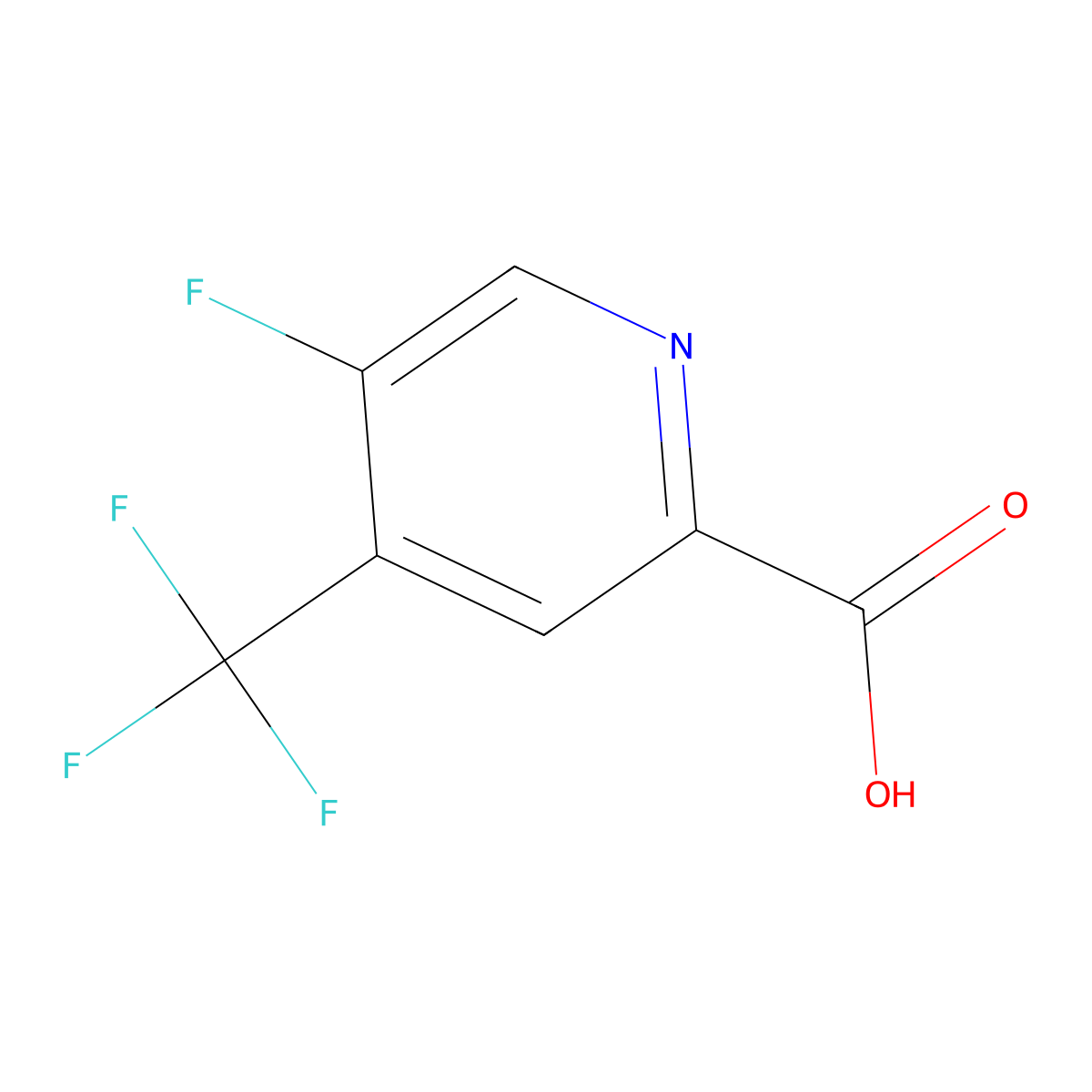 5-Fluoro-4-(trifluoromethyl)picolinic acid molecular structure, CAS 1803834-05-0