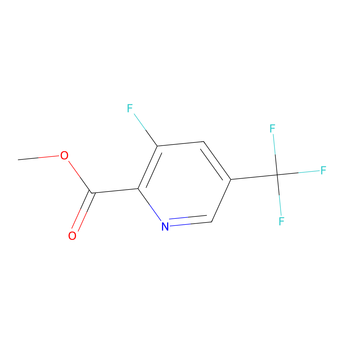 Methyl 3-fluoro-5-(trifluoromethyl)picolinate molecular structure, CAS 1803834-87-8