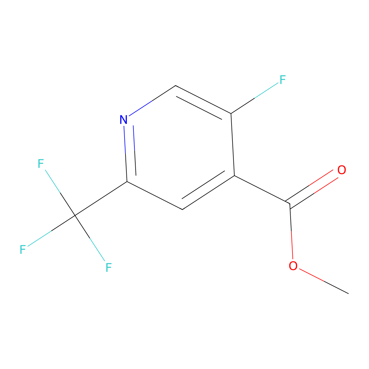Methyl 5-fluoro-2-(trifluoromethyl)isonicotinate molecular structure, CAS 1803834-94-7
