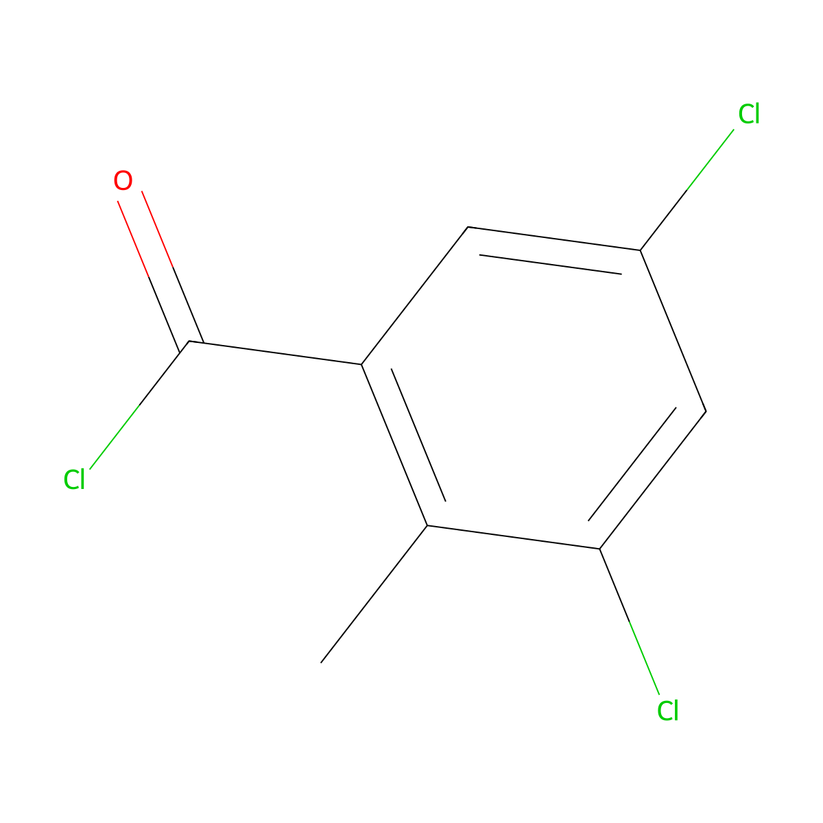 3,5-Dichloro-2-methylbenzoyl chloride molecular structure, CAS 1803836-08-9