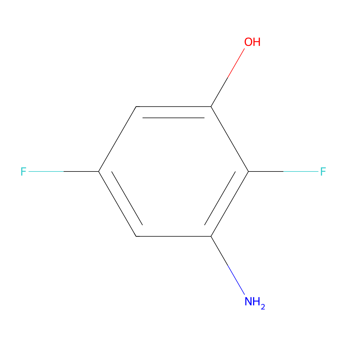 2,5-Difluoro-3-hydroxyaniline molecular structure, CAS 1803836-24-9