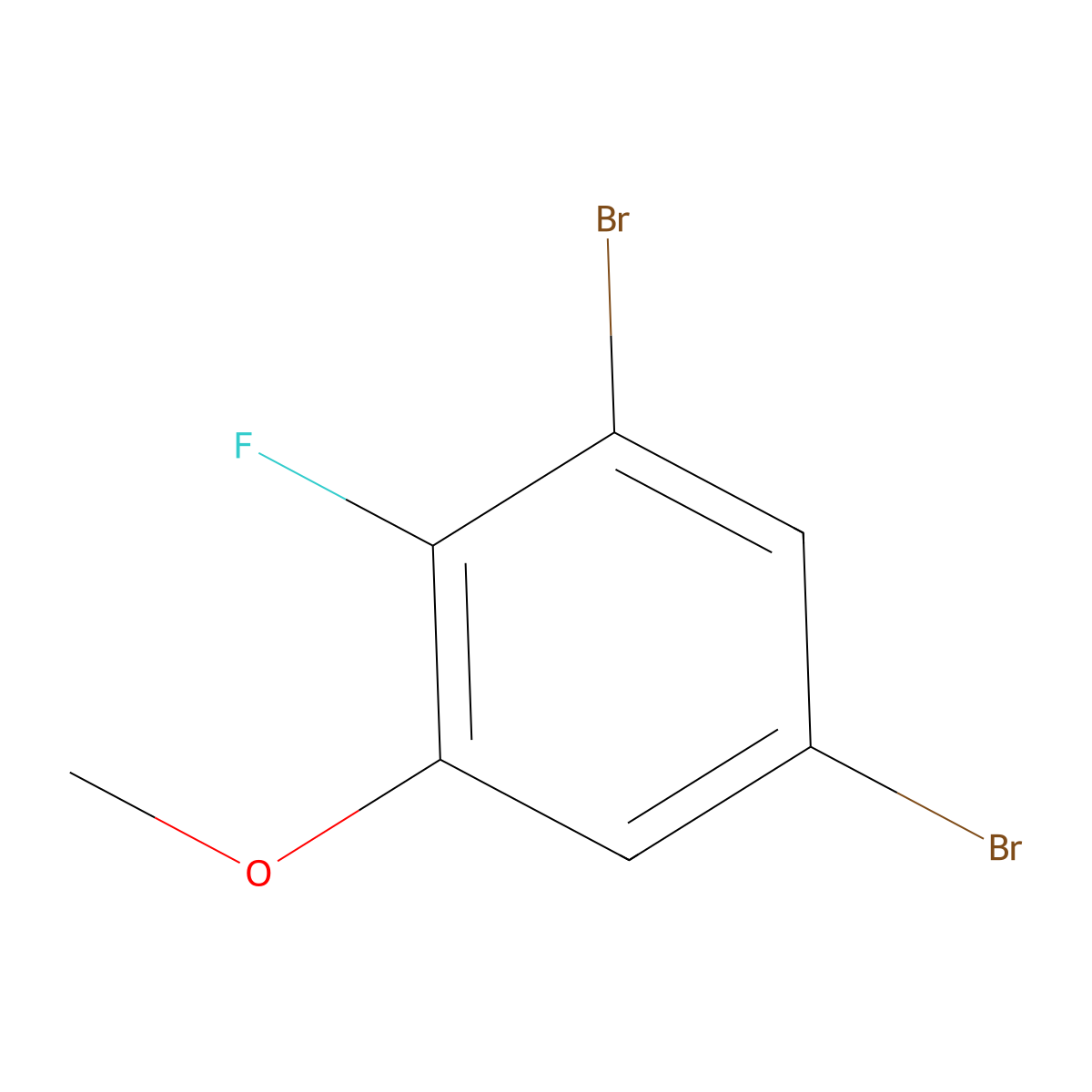 3,5-Dibromo-2-fluoroanisole molecular structure, CAS 1803836-83-0