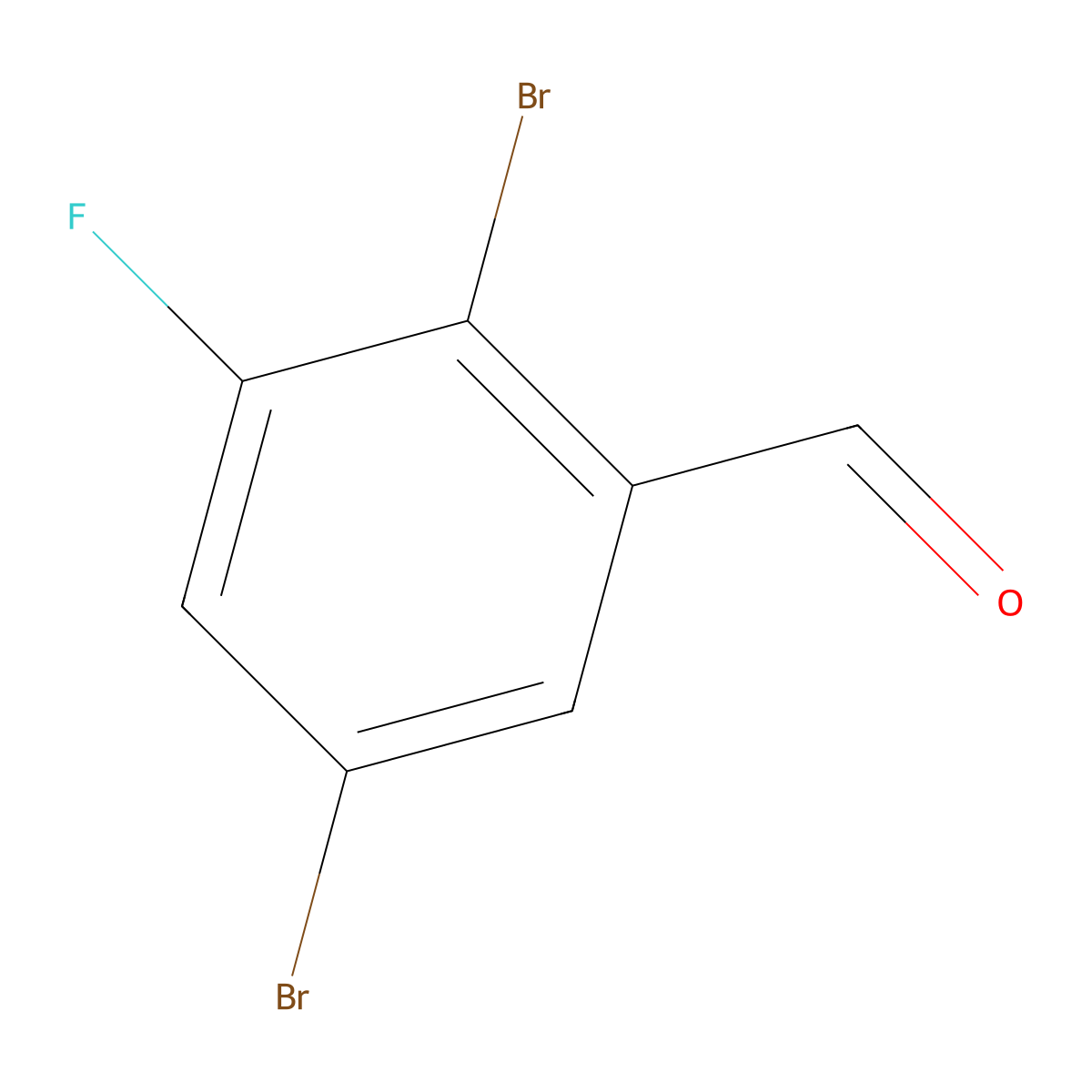 2,5-Dibromo-3-fluorobenzaldehyde molecular structure, CAS 1803836-87-4